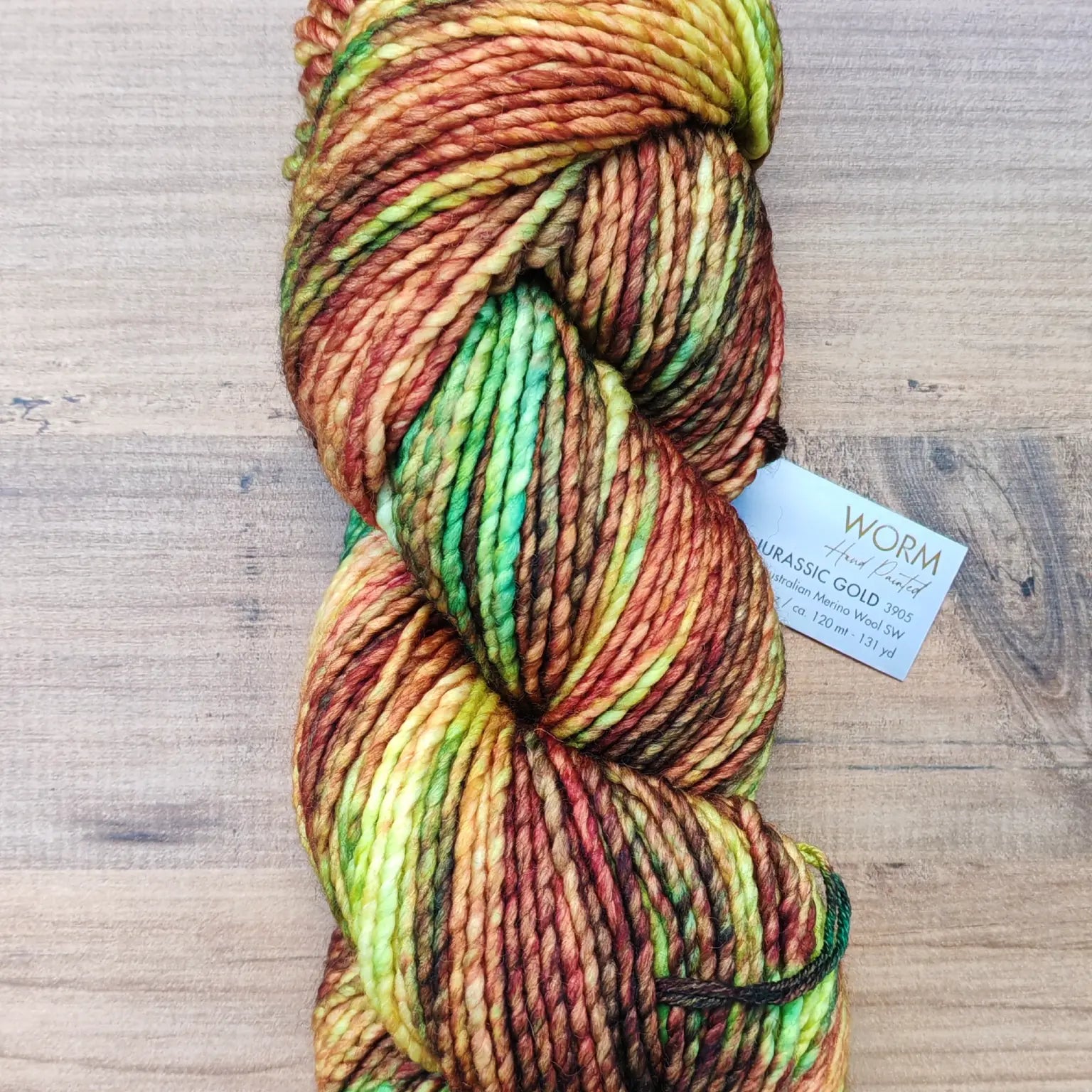 Gazzal Worm El Boyaması %100 Superwash Merino Yün