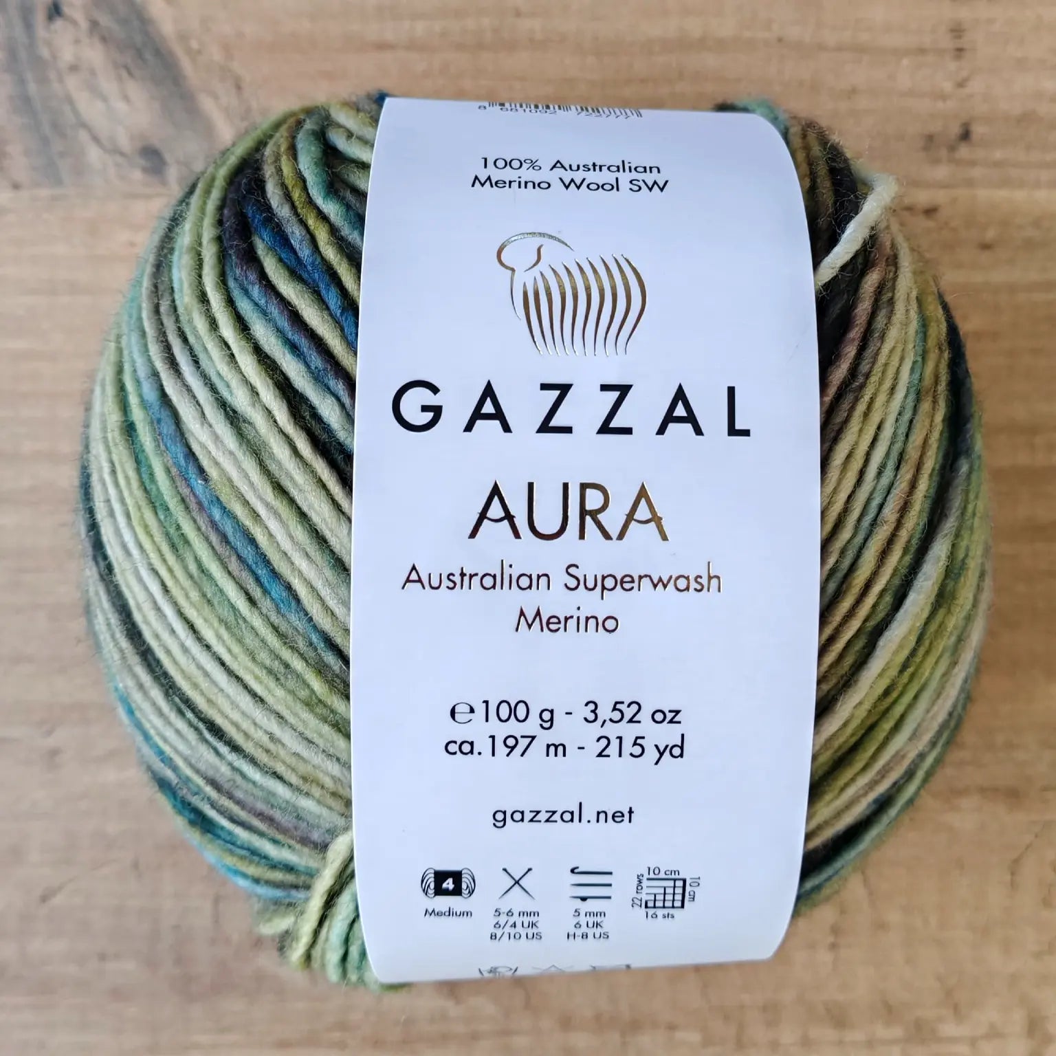 Gazzal Aura Superwash Merino El Boyaması İplik