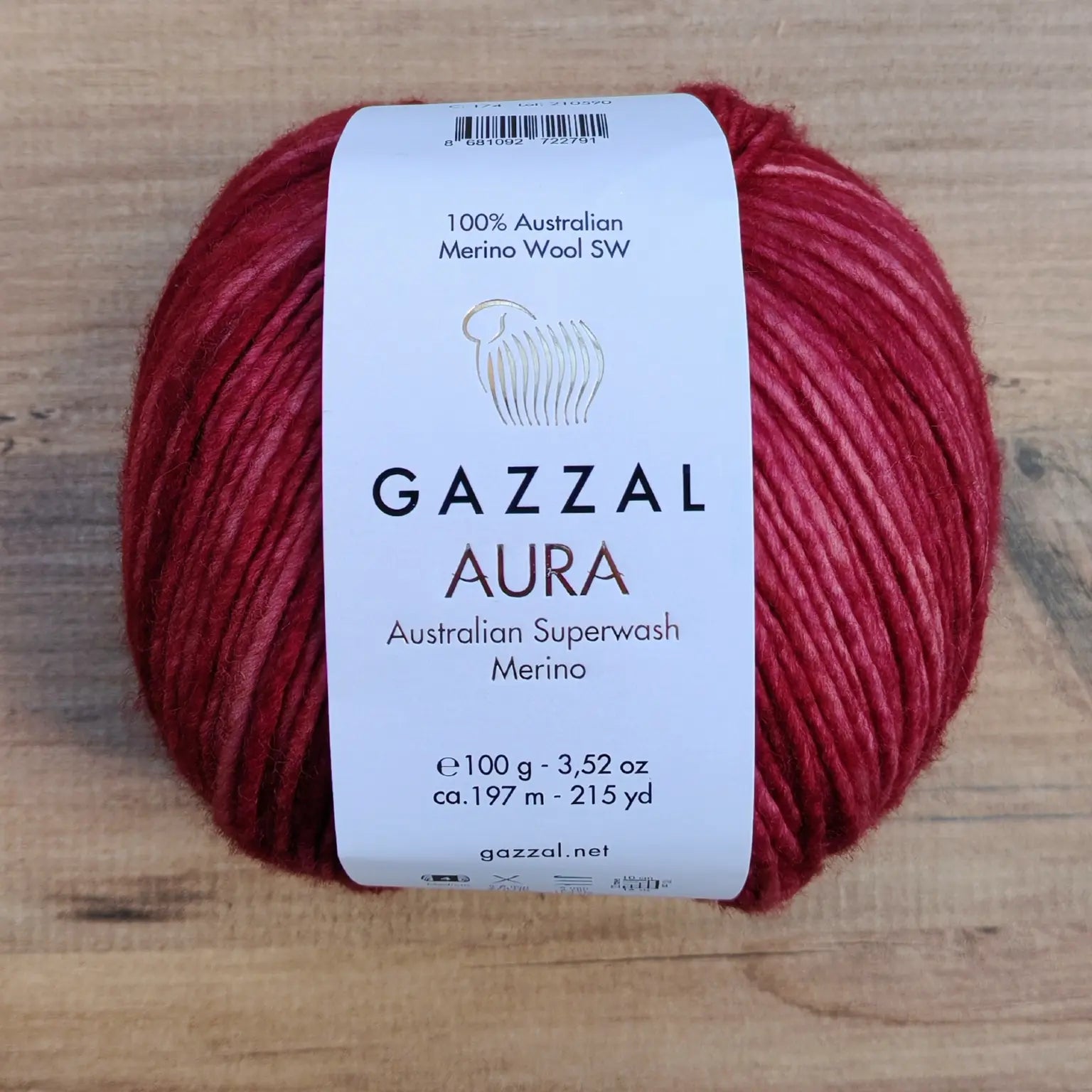 Gazzal Aura Superwash Merino El Boyaması İplik