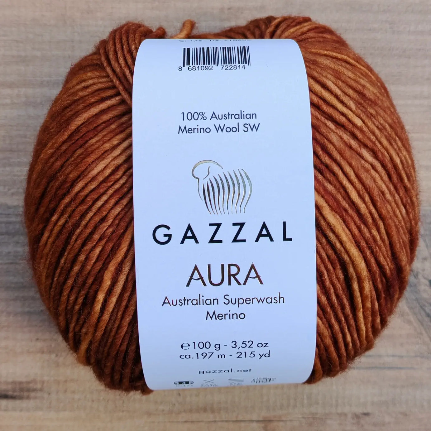 Gazzal Aura Superwash Merino El Boyaması İplik