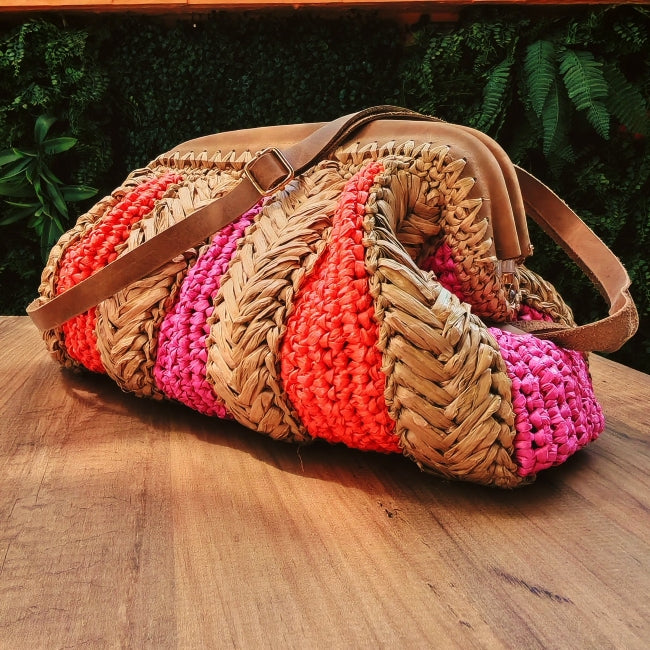 Yaz Rüyası Renkli Örgü Pouch Çanta