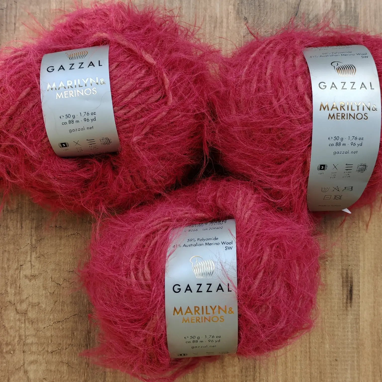 Gazzal Marilyn & Merinos Lüks Tüylü Merinos Yünü İpliği