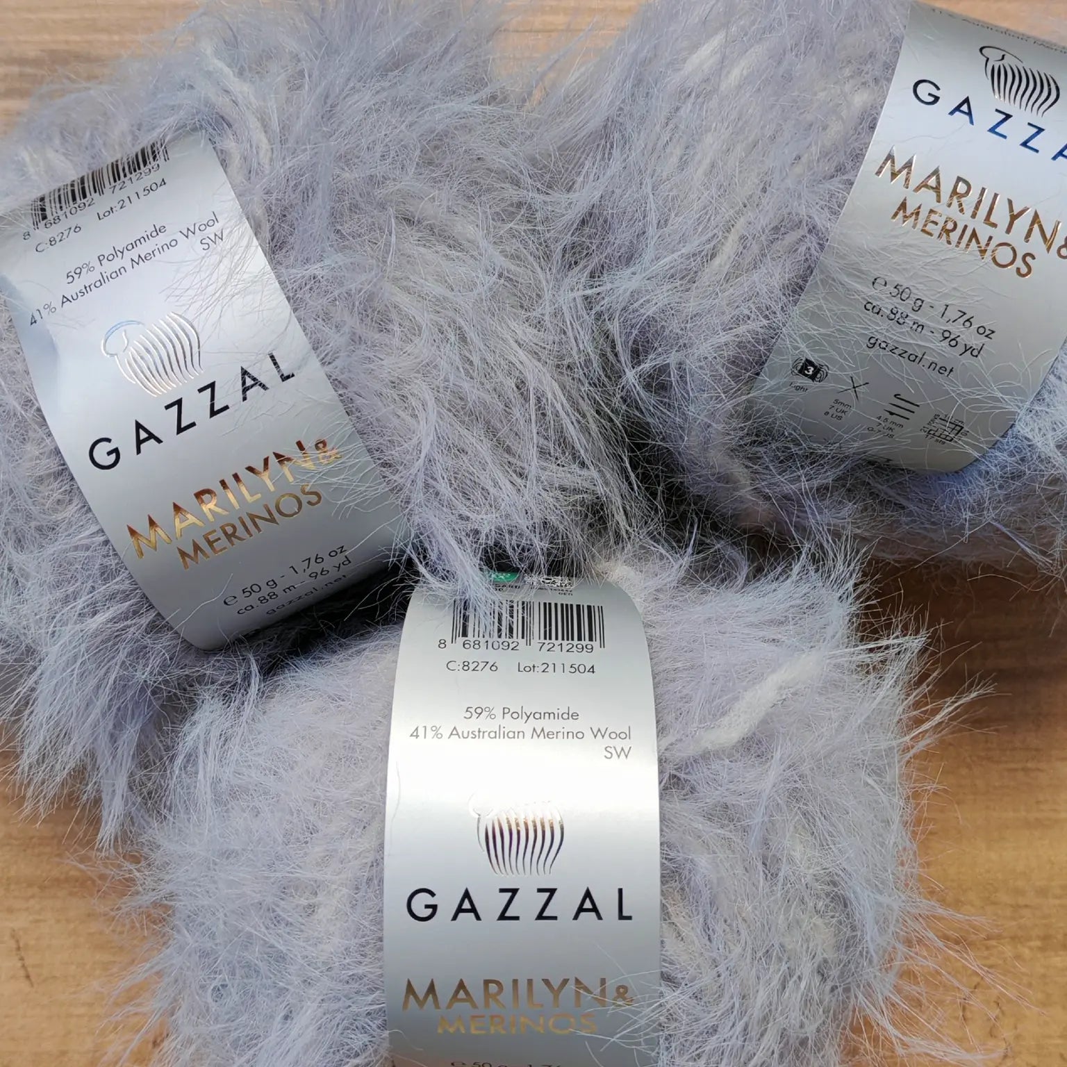 Gazzal Marilyn & Merinos Lüks Tüylü Merinos Yünü İpliği