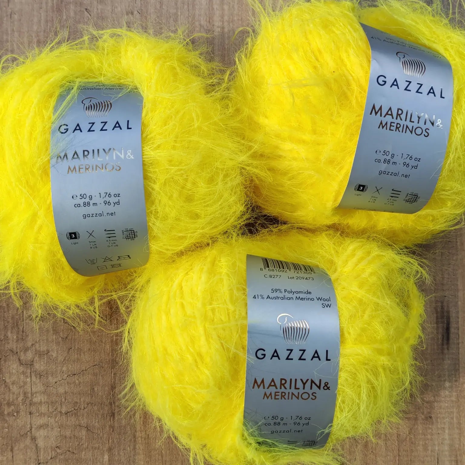 Gazzal Marilyn & Merinos Lüks Tüylü Merinos Yünü İpliği