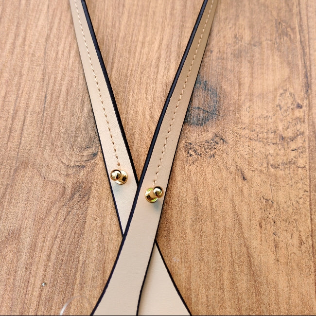 Hakiki Deri Rivetli Lüks Omuz Askısı