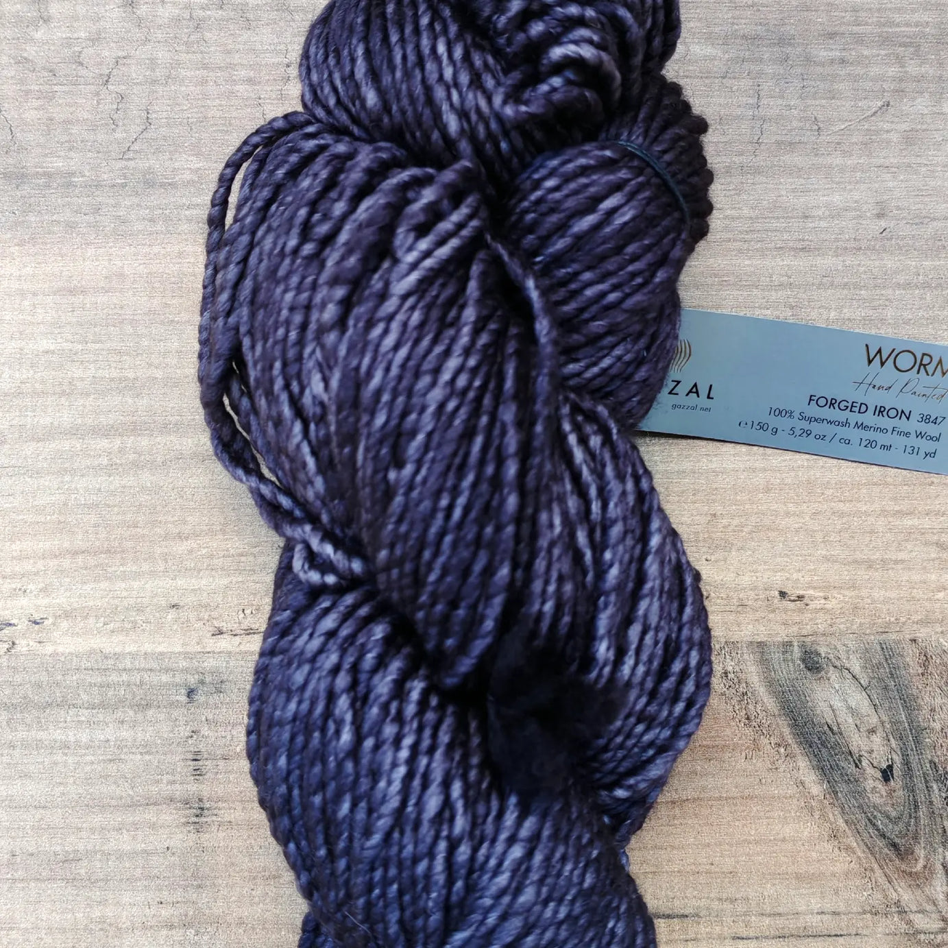 Gazzal Worm El Boyaması %100 Superwash Merino Yün