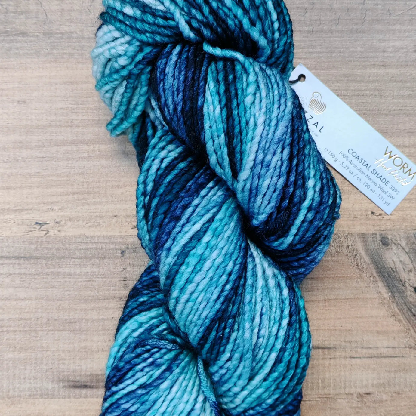 Gazzal Worm El Boyaması %100 Superwash Merino Yün