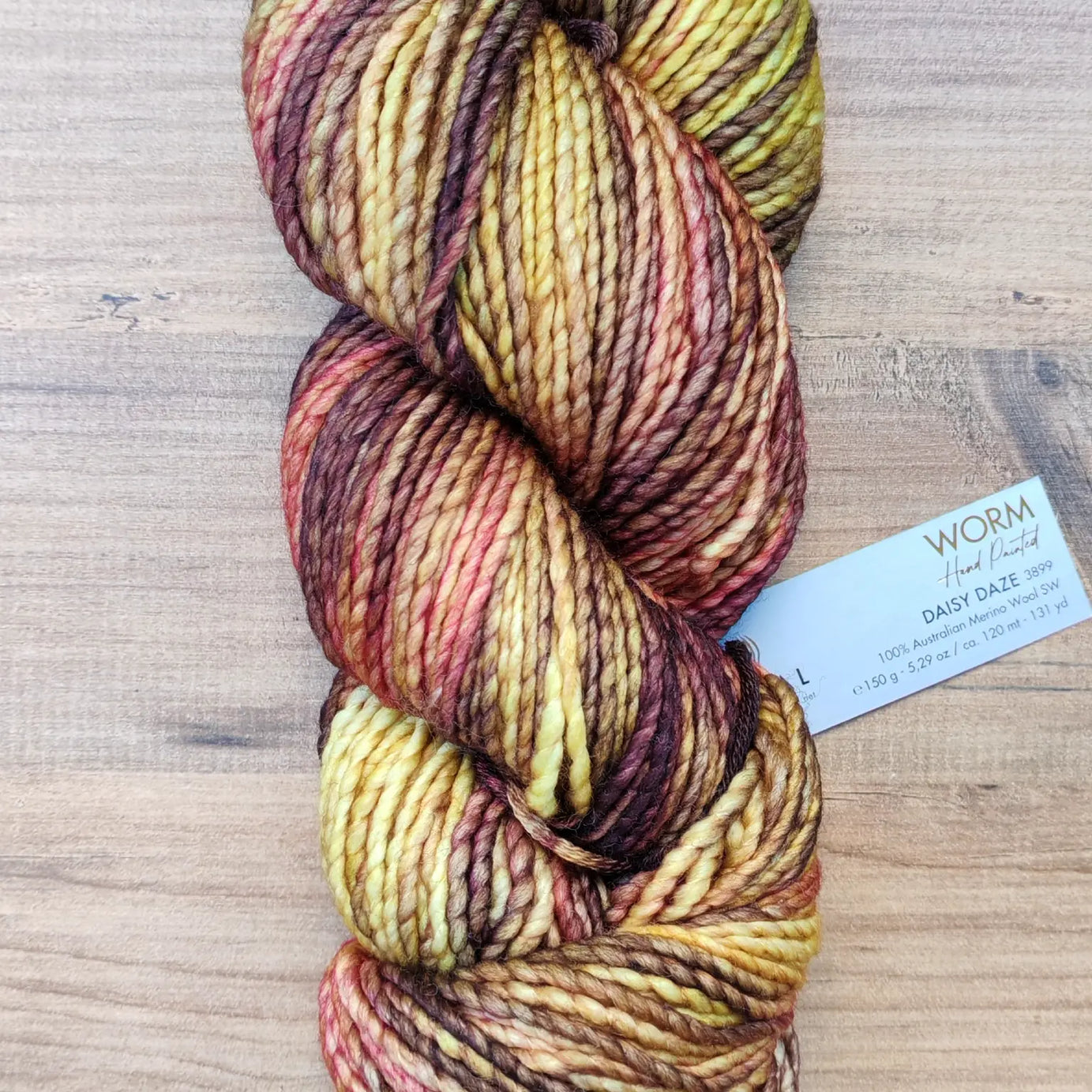 Gazzal Worm El Boyaması %100 Superwash Merino Yün