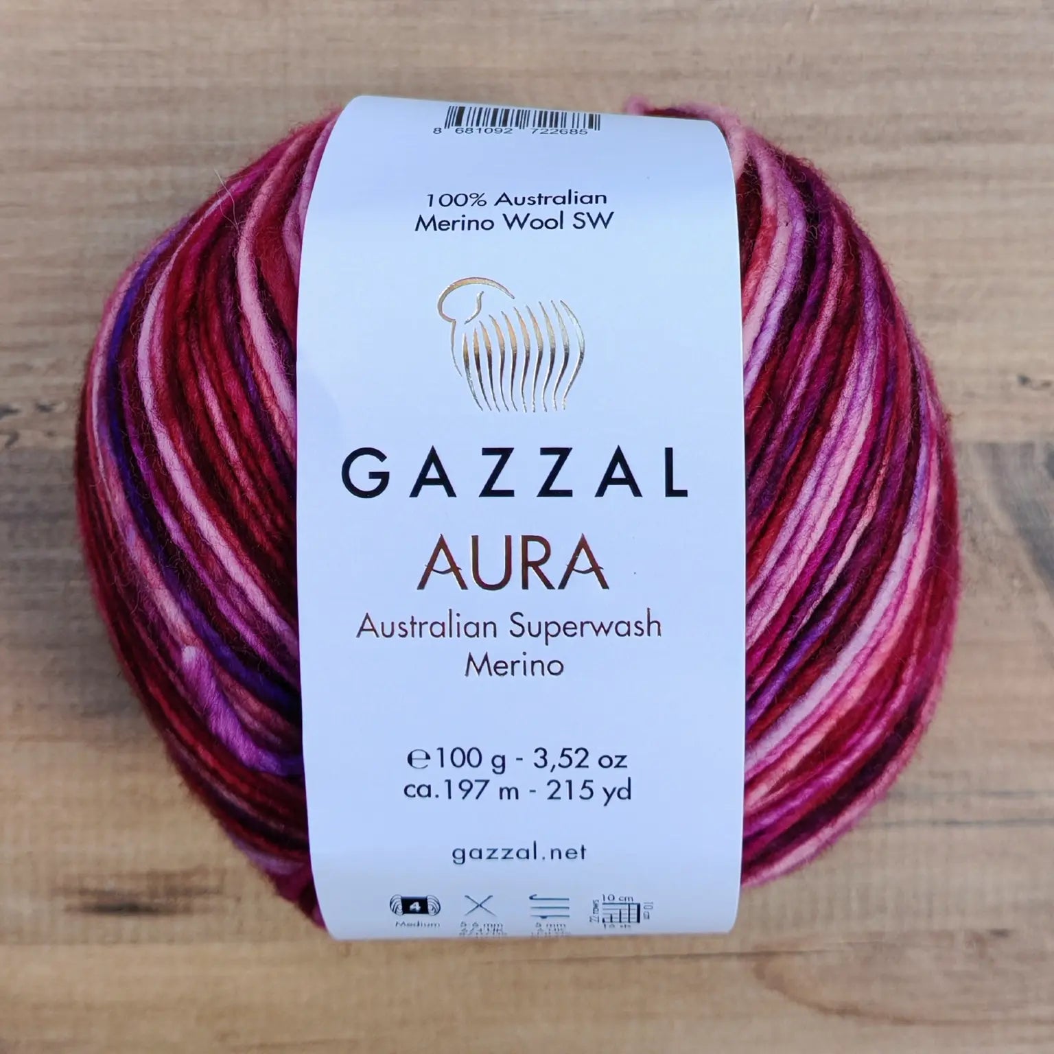 Gazzal Aura Superwash Merino El Boyaması İplik