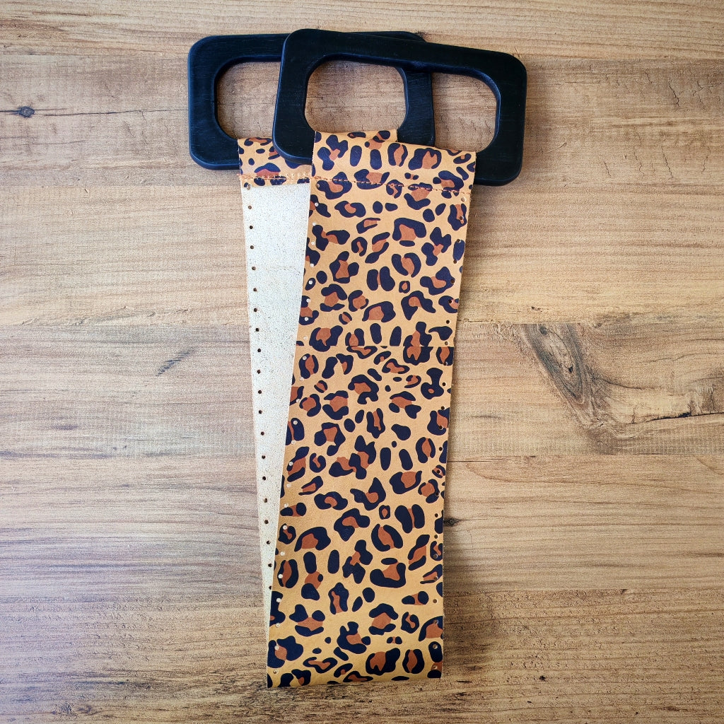 Hakiki Deri Ahşap Saplı Çanta Kulpu Kiti