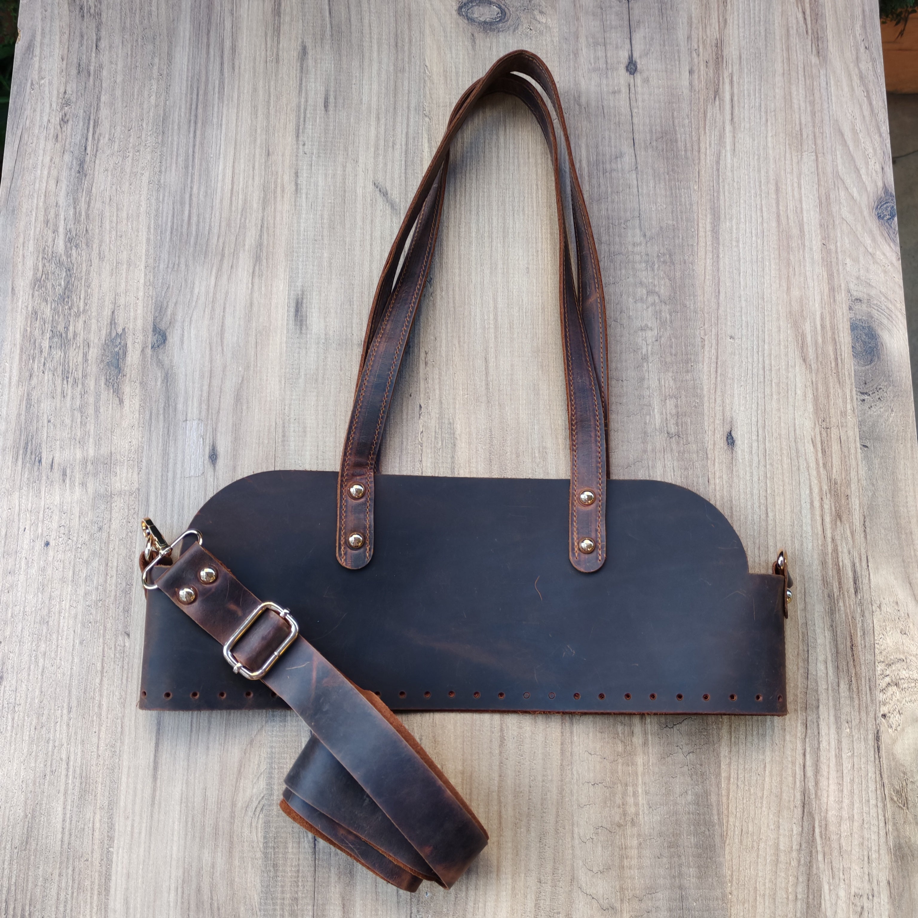 Hakiki Deri Retro Çanta Kiti