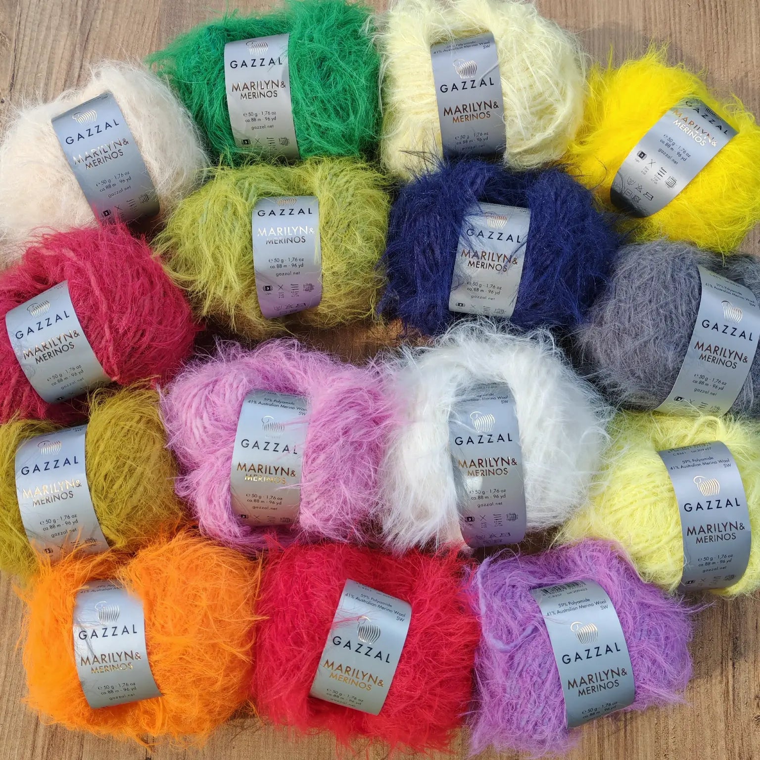 Gazzal Marilyn & Merinos Lüks Tüylü Merinos Yünü İpliği