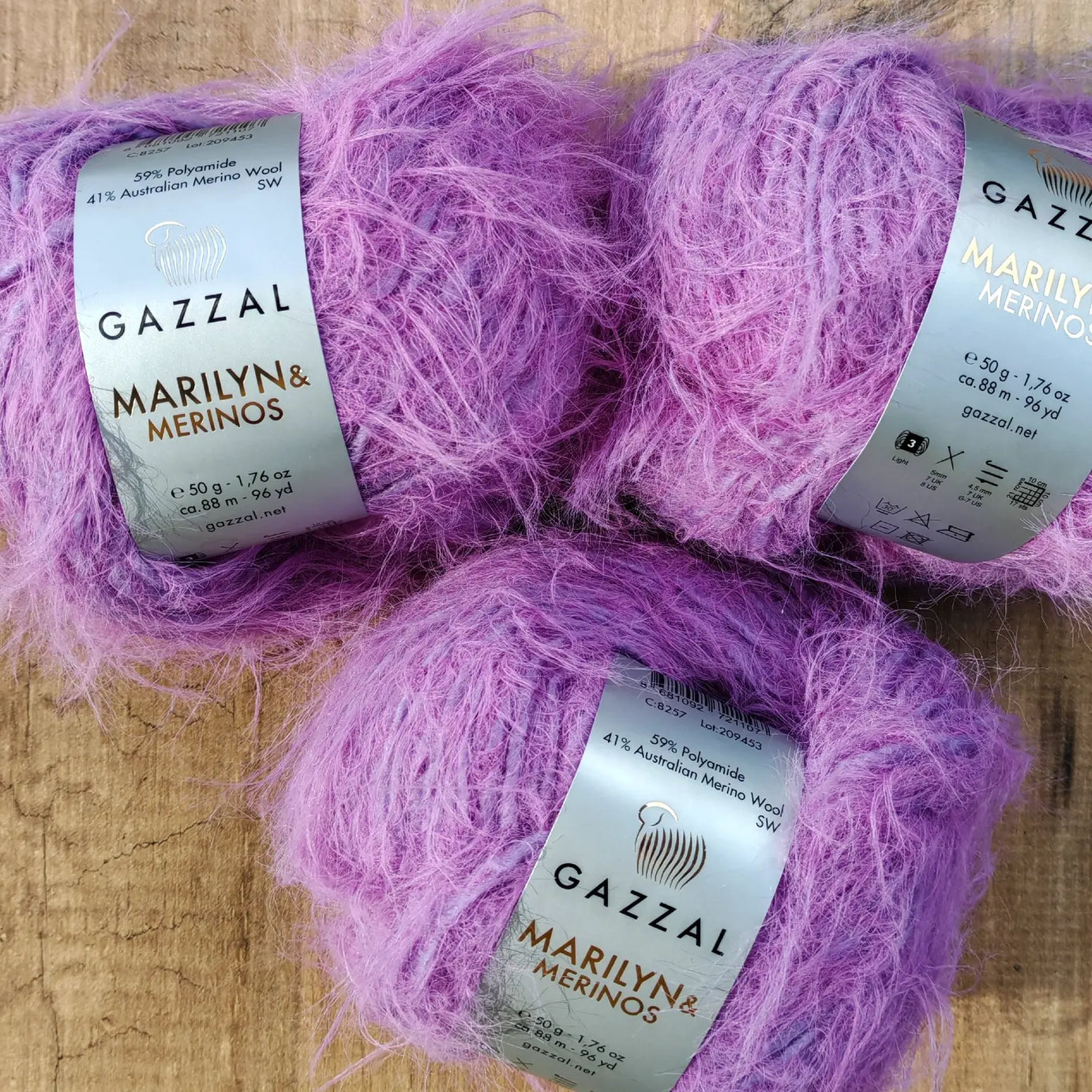 Gazzal Marilyn & Merinos Lüks Tüylü Merinos Yünü İpliği