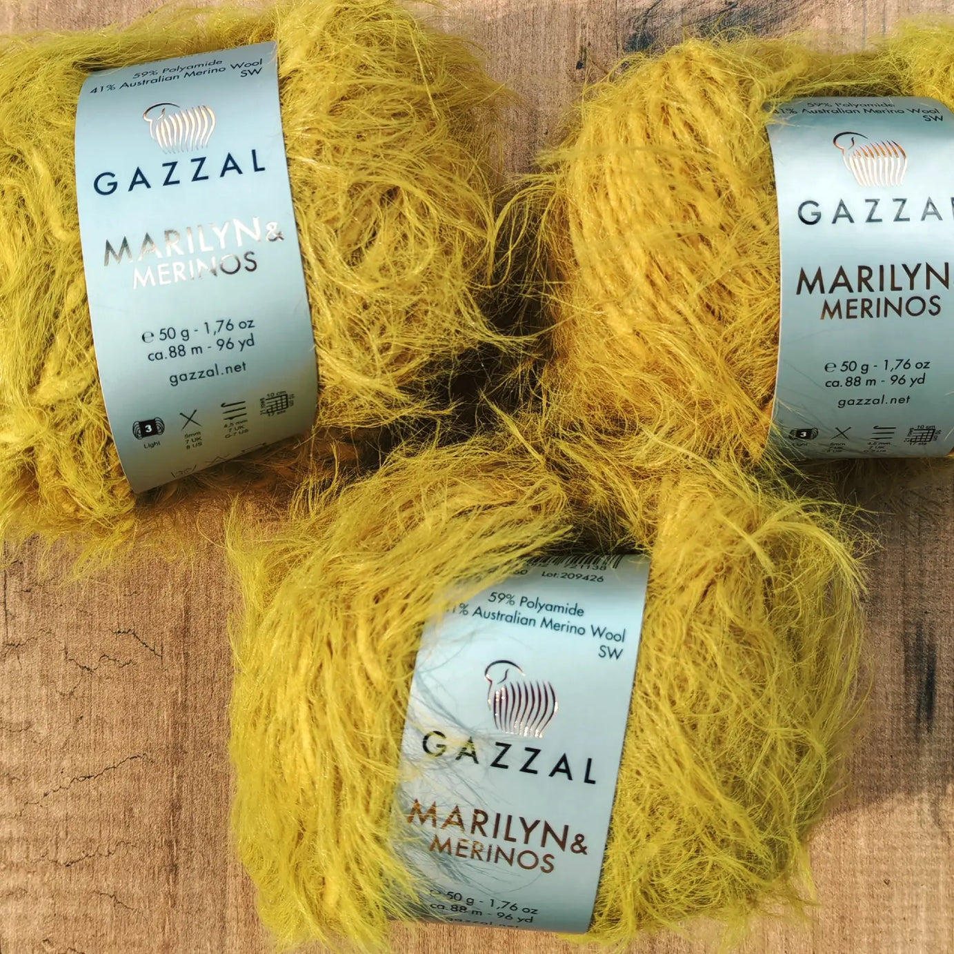 Gazzal Marilyn & Merinos Lüks Tüylü Merinos Yünü İpliği