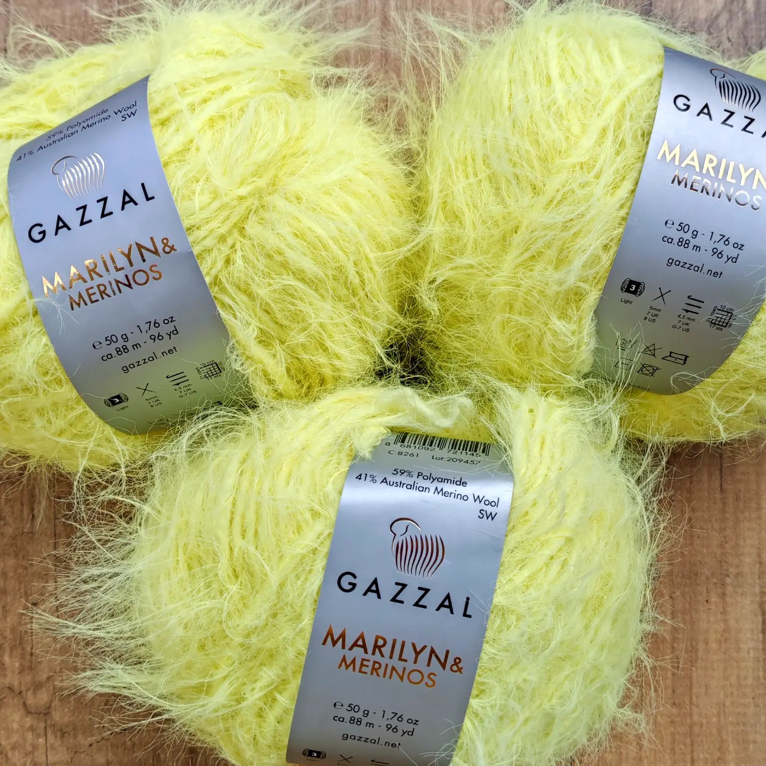 Gazzal Marilyn & Merinos Lüks Tüylü Merinos Yünü İpliği