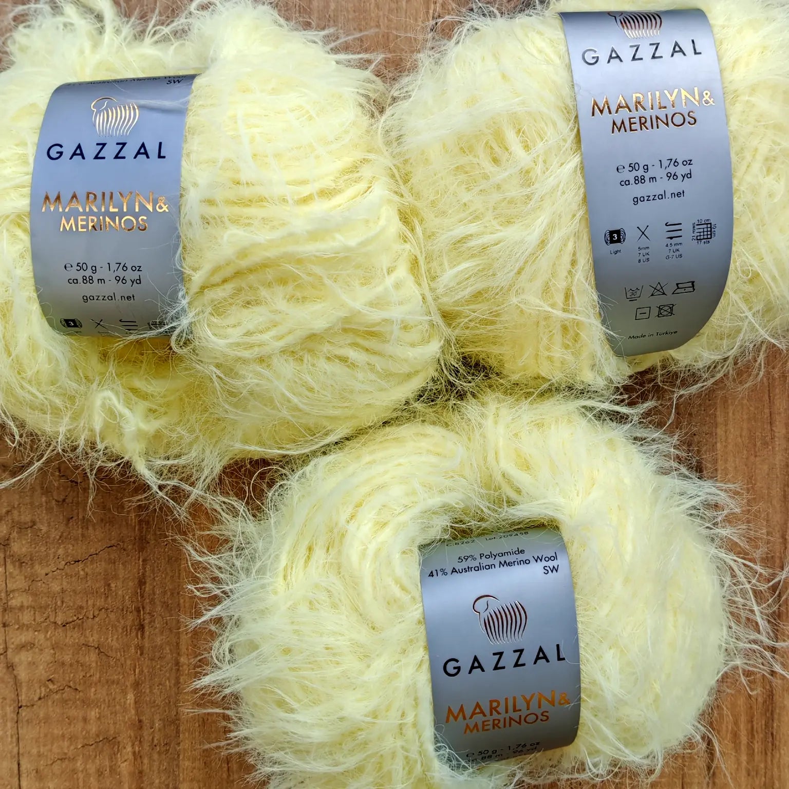 Gazzal Marilyn & Merinos Lüks Tüylü Merinos Yünü İpliği