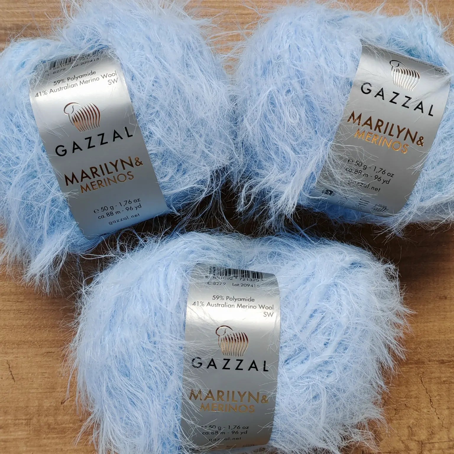 Gazzal Marilyn & Merinos Lüks Tüylü Merinos Yünü İpliği