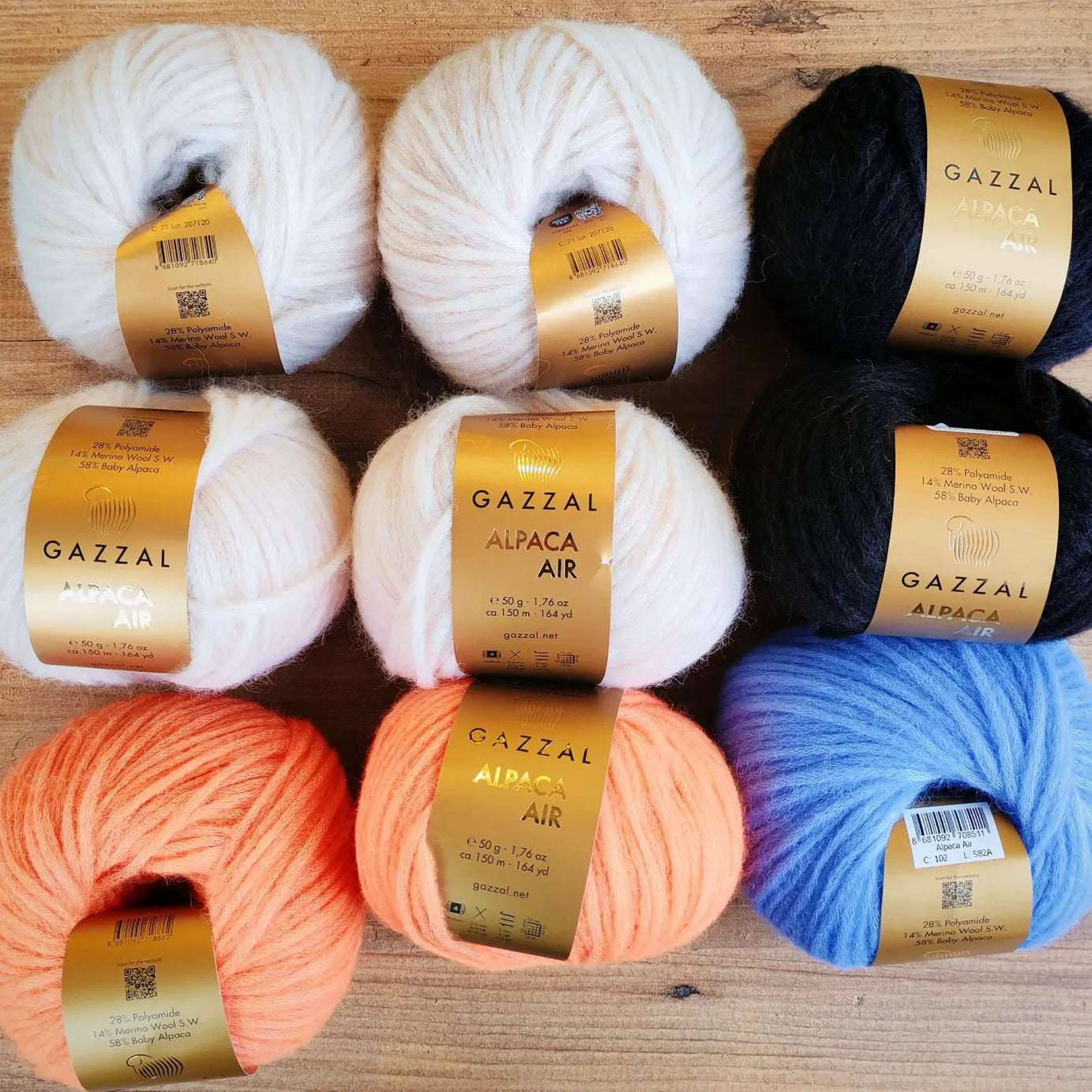 Gazzal Alpaca Air Colorblock Hırka İplik Kiti