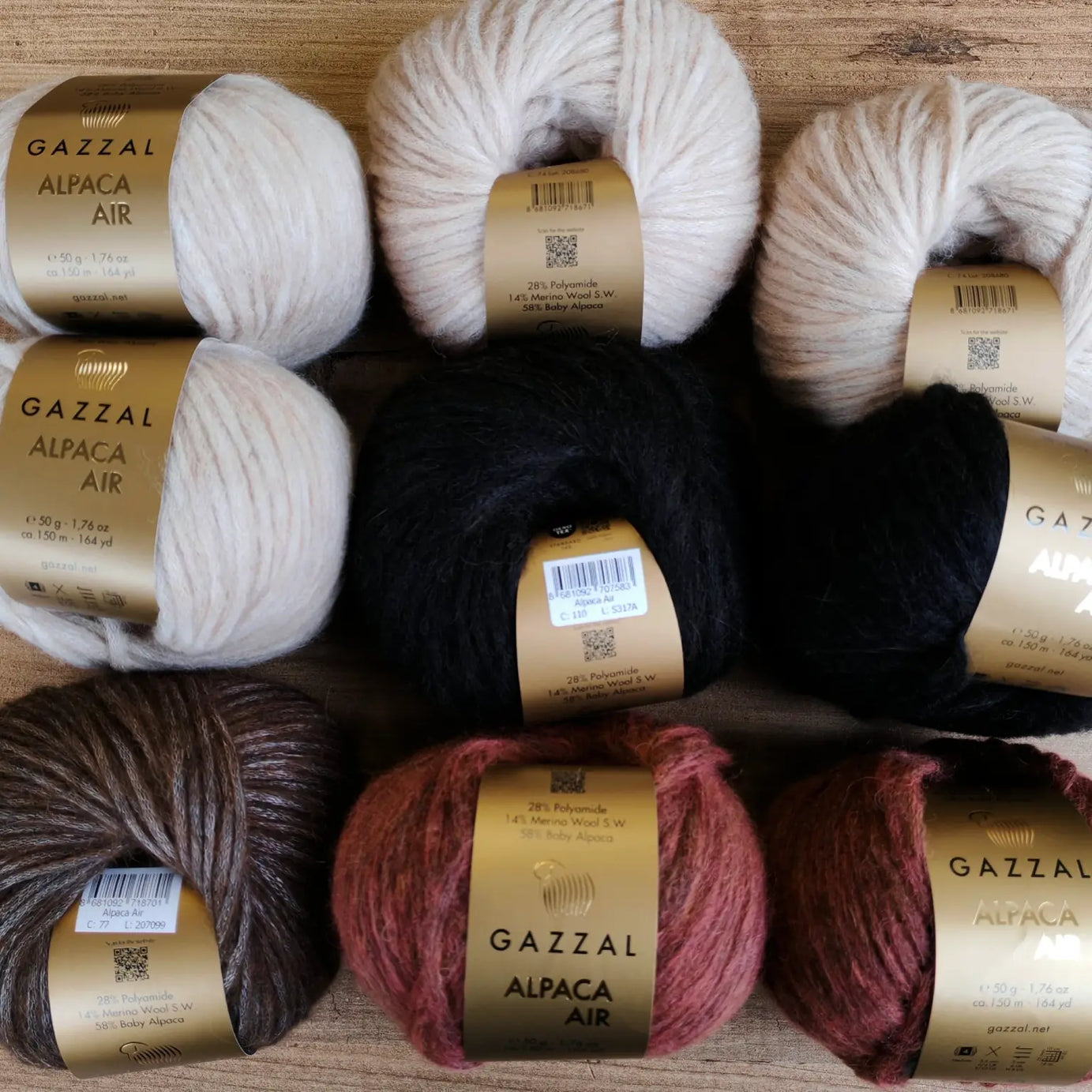 Gazzal Alpaca Air Colorblock Hırka İplik Kiti