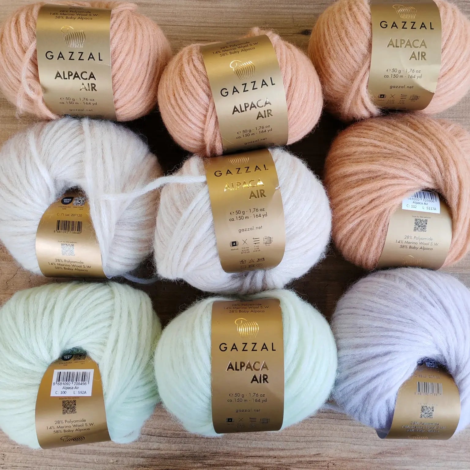 Gazzal Alpaca Air Colorblock Hırka İplik Kiti