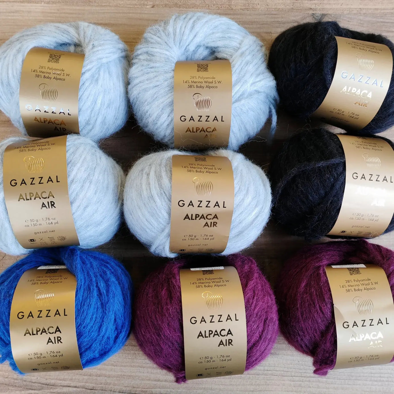 Gazzal Alpaca Air Colorblock Hırka İplik Kiti