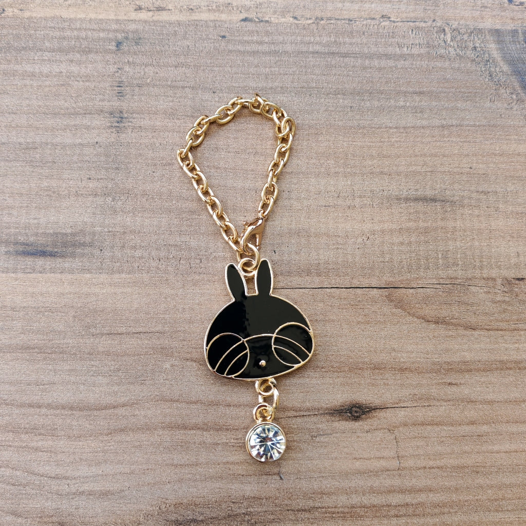 Kristal Taşlı Tavşan Çanta Süsü