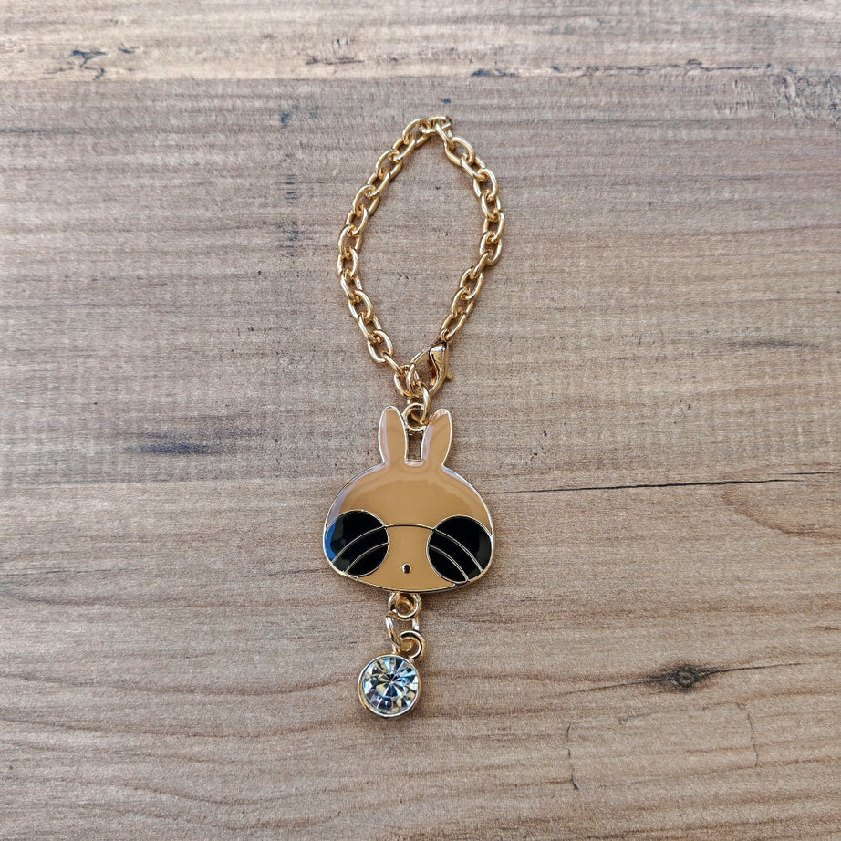 Kristal Taşlı Tavşan Çanta Süsü