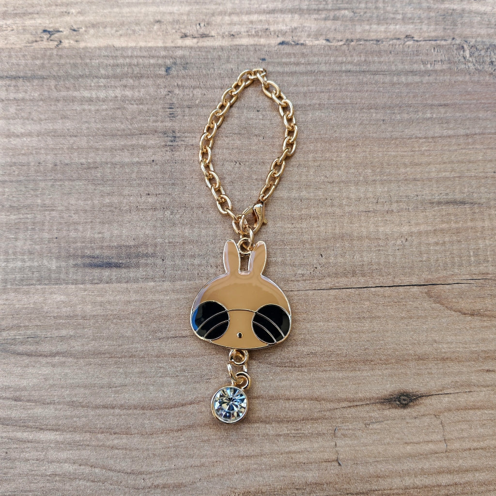 Kristal Taşlı Tavşan Çanta Süsü