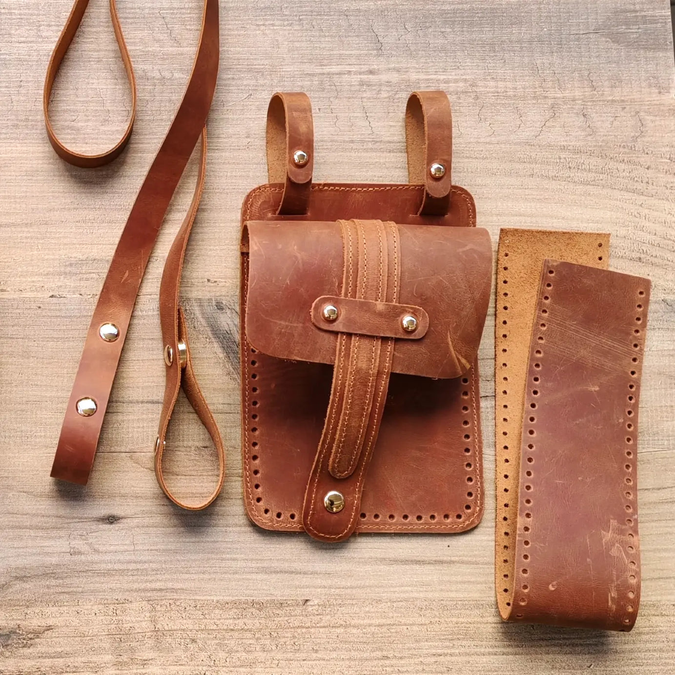 Walking Hakiki Deri Çanta Kiti