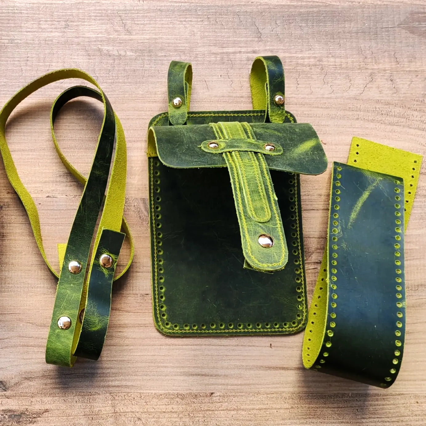 Walking Hakiki Deri Çanta Kiti